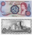 Isle Of Man, 5 Pounds, 1975, UNC, QE II, p30b, serial number: A 886557