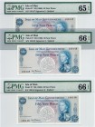 Isle Of Man (2), 50 New Pence, 1969, UNC, PMG 65, QE II, p27, serial number: 189147/ 189148, Consecutive pair banknotes