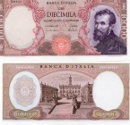 Italy, 10.000 lire, 1962, UNC, p97, serial number: N0623-032552, with Michaelangelo portrait