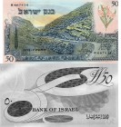 Israel, 50 Lirot, 1955, UNC, p28, serial number: N 667434, RARE