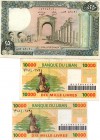 Lebanon, 250 Livres and 10.000 Livres, (250 Livres,1978, XF, p67a), (10.000 Livres, 2004, XF, p86a, serial number: B137840679)
