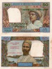 Madagascar, 50 Francs (10 Ariary), 1969, XF-AUNC, p61, serial number: Y11.40767