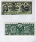 Mexıco, 5 Pesos, 1900, UNC, SPECİMEN, serial number: F2536, RARE