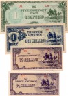 Oceania, Japanese Occupation, 1/2 Shilling, 1 Shilling and 1 Pound, (1/2 Shilling, 1942, AUNC-UNC, p1a, block letters: OC), (1 Shilling, 1942, UNC, 19...