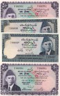 Pakistan 10 Rupees (3), (10 Rupees (2), 1978, UNC, p29, serial numbers: A/5 996497 / 996498, Mohammed Ali Jinnah portrait), (10 Rupees, 1972, UNC, p21...
