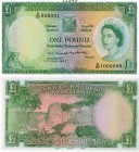 Rhodesia And Nyasaland, 1 Pound, 1957, UNC, SPECİMEN, p21a, Serial Number: X/20 000001