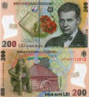 Romania, 200 Lei, 2006, UNC, p122, polymer, serial number: 067E0112812