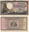 South Africa, 1 Pound, 1942, UNC, p84e, serial number: A/127 000001, sign: Postmus, SPECİMEN, VERY RARE