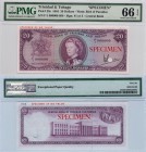 Trinidad And tobago, 20 Dollars, 1964, UNC, QE II, PMG 66, p29ds, SPECİMEN, serial number: F/1 000000, sign: Victor E. Bruce, RARE