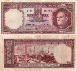 Turkey, 500 Lira, 1962, VF, 5/3. Emission, p178, Serial Number: S51 006034
Natural