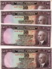 Turkey, 50 Kurush, 1942-1944, AUNC-UNC, p133, 2. Emission, Serial numbers: A25 267332 /33-34 (three consecutive numbered notes)+H483
Natural