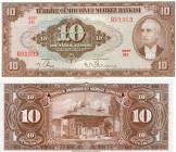 Turkey, 10 Lira, 1948, XF, p148, 4/2. Emission, serial number: B5 081333
Washed