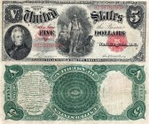 United State Of America, 5 Dollars, 1907, AUNC, p1986, serial number: B15978899, RARE