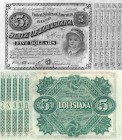 United State Of America, State Of Louisiana, 5 Dollars, 1879, AUNC-UNC, serial number85974