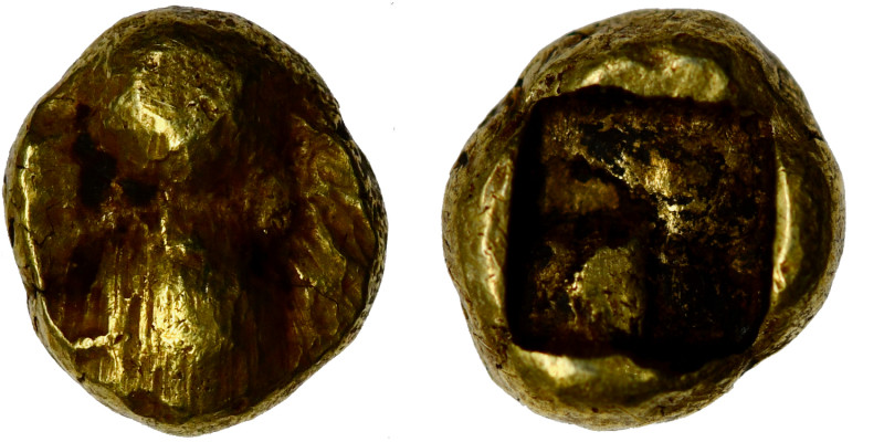 Ionia. Uncertain mint. Circa 600-550 BC. EL 1/24 Stater (7mm, 0.71g). Milesian w...