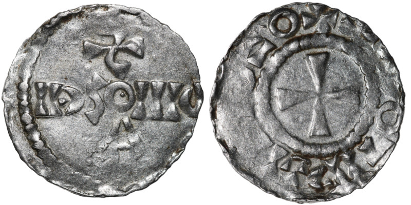 Belgium. Brussels. Otto II. Ca 973-983. AR Denar (19mm, 1.17g). Brussels mint. A...