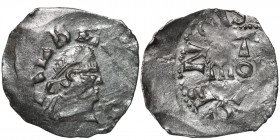 Belgium. Lower Lorraine. Albert II 1031-1064. AR Denar (17mm, 1.09g). Namur mint. ALBE[RTV]S, diademed bust right / [NAMV]C ENSIS, T / MON[E] / A, leg...