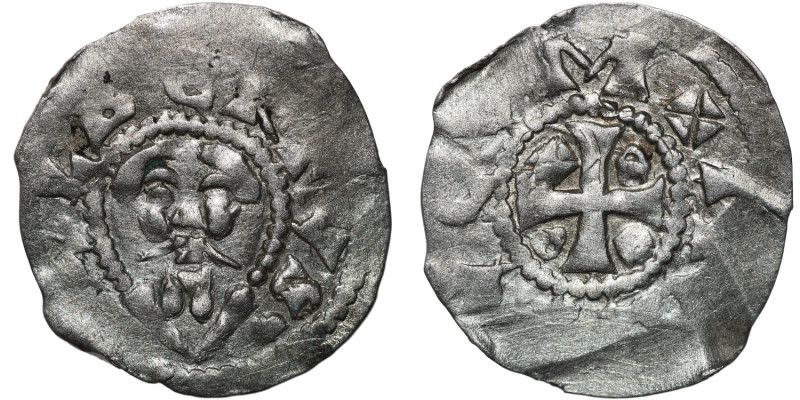 Belgium. Lower Lorraine. Albert III 1063-1102. AR Denar (17mm, 0.89g). Namur min...