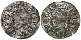 Czechia. Bohemia. Jaromir, 1003, 1004 - 1012, 1033 - 1034. AR Denar (19mm, 1.63g). Prague mint. +IΛROMIR DVX, bust left, in front cross / EHSEHSSHEISH...