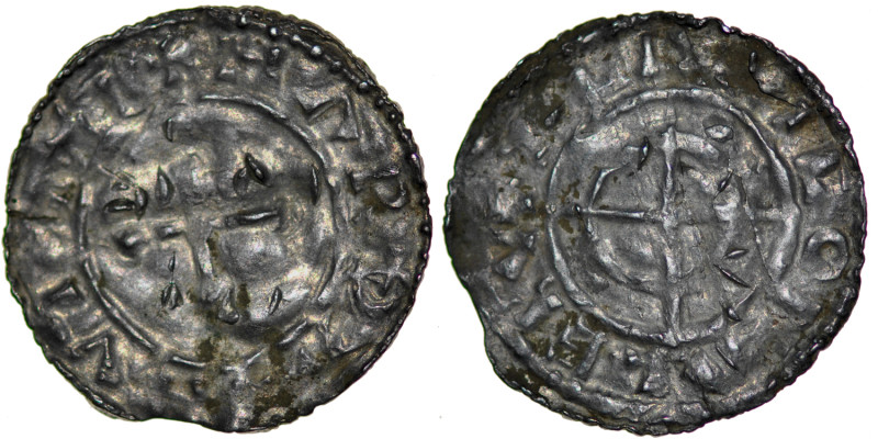 Denmark. Harthacnut 1035-1042. AR penning (18mm, 0.70g). Aalborg mint, Alfric mo...