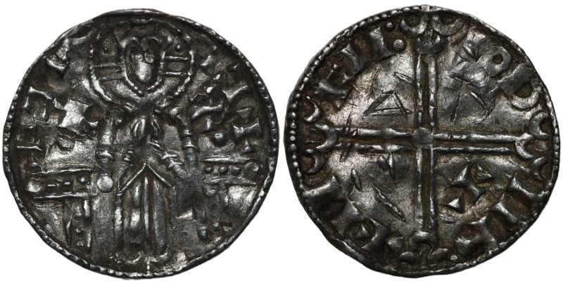 Denmark. Svend Estridsen. 1047-1075. AR Penning (17mm, 0.93g). Lund mint. +CI IC...