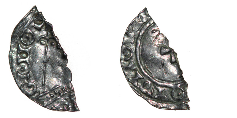 Denmark. Svend Estridsen(?) 1047-1075. AR half penning (15mm, 0.24g). OINOD[___]...