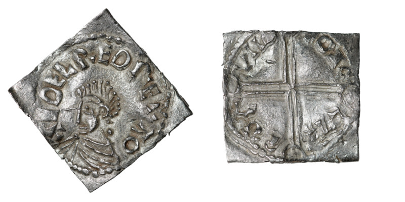 Sweden. Time of Olof Skötkonung 995-1022. AR Klippe-Penning (19mm x 19mm, 2.36g)...