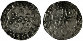 Denmark or Pomerania. Time of Svend Estridsen. 1047-1075. AR penning (16mm, 0.74g). Uncertain mint. Two cross / Cross, triple pellets in opposing angl...