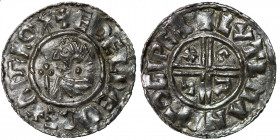 England. Aethelred II 978-1016. AR Penny (20mm, 1.49g, 12h). Crux type (BMC iiia, Hild. C). Ipswich mint; moneyer Lytelman. Struck circa 991-997. + ÆÐ...