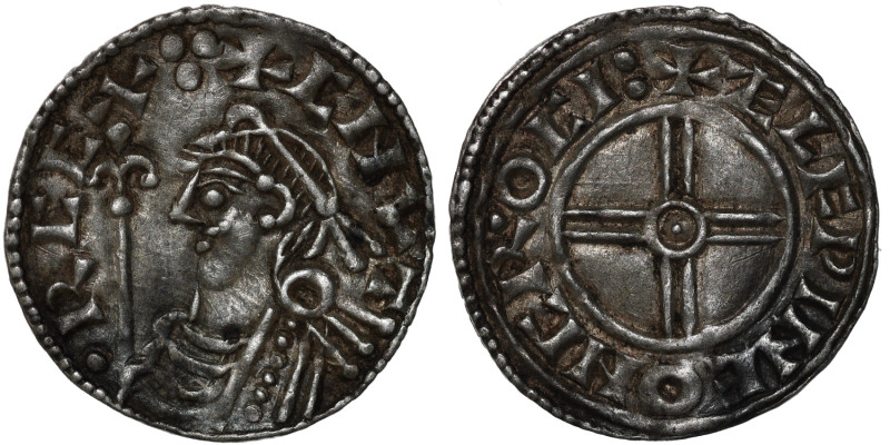 England. Cnut the Great 1016-1035. AR Penny (17mm, 1.11g, 12h). Short Cross type...