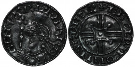 England. Harthacnut 1035-1042. AR Penny (17mm, 1.10 g, 3h). Arm and Scepter type (BMC ii, Hild. B). Shaftesbury mint; moneyer Æthelric. Struck 1040-10...