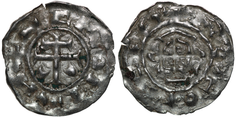 France. Dukes of Normandy. In the name of Saint Romain (?). AR Denier (21mm, 0.9...