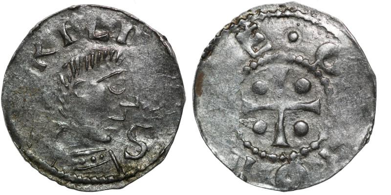 Germany. Franconia. Otto III 983-1002. AR Denar (18mm, 1.15g). Würzburg mint. [S...