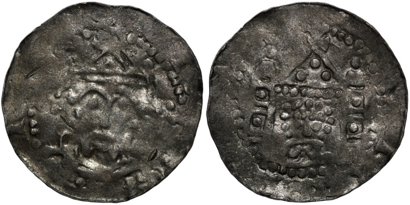 Germany. Erfurt. Heinrich III 1039-1056. AR Denar (20mm, 1.09g). Erfurt mint. Cr...
