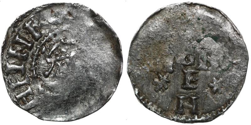 Germany. Duchy of Swabia. Heinrich II 1002-1024. AR Obol (16mm, 0.67g). Strasbou...