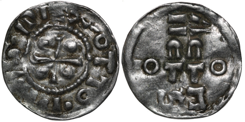 Germany. Swabia. Esslingen. Otto I - Otto III 936 - 1002. AR Denar (21.5mm, 1.66...