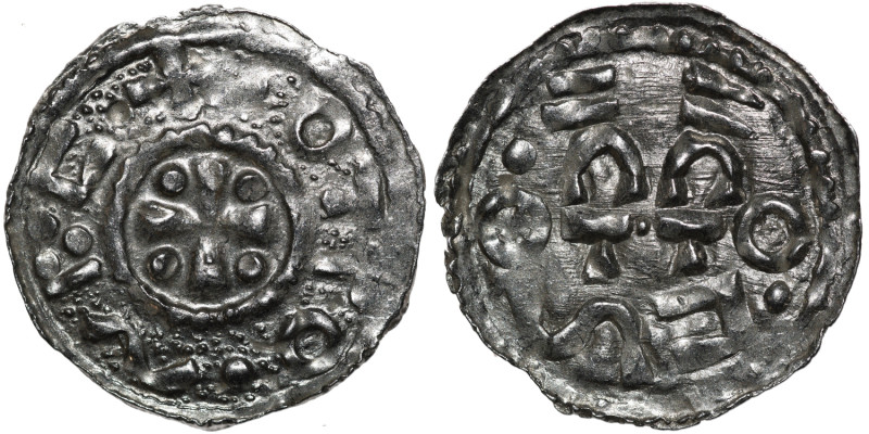 Germany. Swabia. Esslingen. Otto I - Otto III 936 - 1002. AR Denar (19mm, 0.98g)...