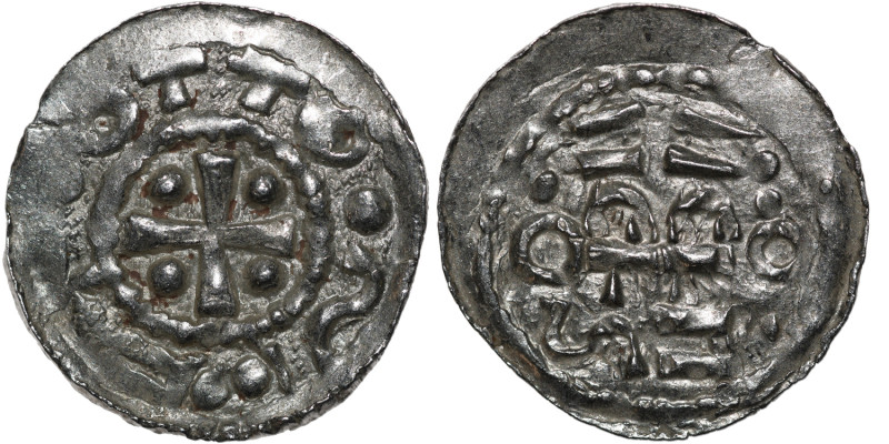 Germany. Swabia. Esslingen. Otto I - Otto III 936 - 1002. AR Denar (17mm, 0.80g)...