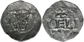 The Netherlands. Area around Tiel (Zaltbommel?). Time of Heinrich III (1039-1056). Struck ca 1050s. AR Denar (19mm, 0.89g). Uncertain mint. Crowned bu...