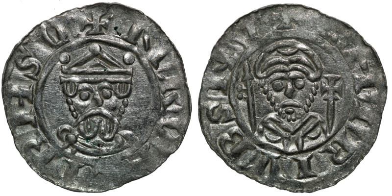 The Netherlands. Groningen. Wilhelm and Heinrich III/IV 1054-1076. AR Denar (19m...