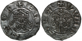 The Netherlands. Friesland. Ekbert II 1068-1077. AR Denar (19mm, 0.58g). Winsum mint. +ECBERTVS, crowned bearded bust facing / + VVINSHEM, two adjacen...