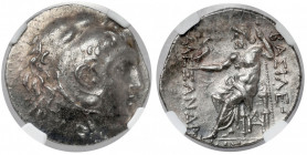 Greece, Thrace, Odessos, AR Tetradrachm in the name of Alexander III (280-200 BC) Obverse: Head of Herakles right, wearing lion skin. Reverse: ΒΑΣΙΛΕΩ...