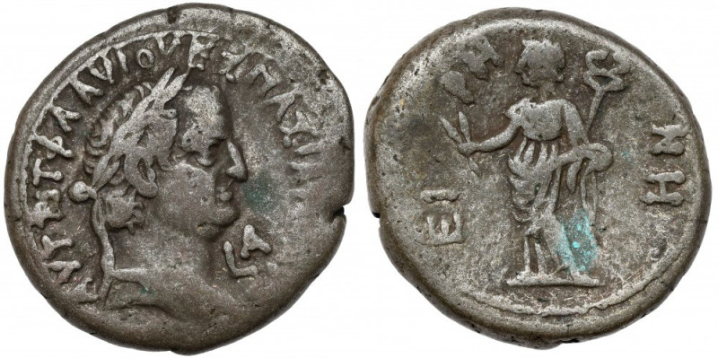 Vespasian (69-70 AD) Alexandria, Bilon Tetradrachm Obverse: ΑΥΤ ΤΙΤ ΦΛΑΥΙ ΟΥΕΣΠΑ...