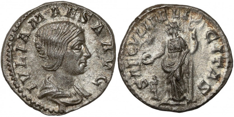 Iulia Maesa (218-222 AD) AR Denarius, Rome Awers: Popiersie cesarzowej w draperi...