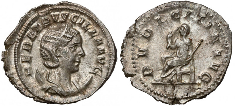 Herennia Etruscilla (250-251 BC) AR Antoninian, Rome Awers: Popiersie cesarzowej...