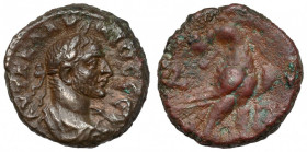 Alexandria, Claudius II Gothicus (268-270 AD) Bilon Tetradrachm Moneta datowana na 2 rok panowania - 269/270 n.e. Awers: Popiersie cesarza w wieńcu la...