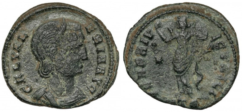 Galeria Valeria (305-311 AD) Follis, Heraclea Awers: Popiersie cesarzowej w diad...
