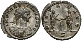 Aurelian (270-275) Antoninian, Mediolanum - ex. G.J.R. Ankoné Issue 4 (end 272 – 273 – early 274)
 Obverse: IMP AVRELIANVS AVG Radiate and cuirassed ...