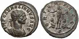 Aurelian (270-275) Antoninian, Siscia - ex. G.J.R. Ankoné Very rare variant of this otherwise popular reverse type with Sol and two captives. Apparent...