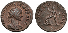 Aurelian (270-275 n.e.) Antoninian, Antioch - ex. Giovianni Dattarri Emission 4
 Obverse: IMP C AVRELIANVS AVG Radiate, cuirassed bust right. Reverse...